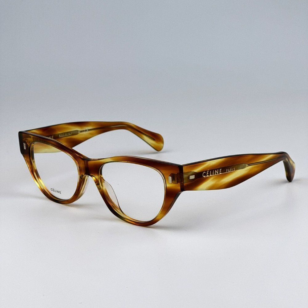 NEW Celine CL50012I 056 Havana Cat Eye Women Eyeglasses CL 50012I - Picture 5 of 10